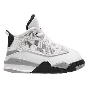 Air Jordan Dub Zero Hi-Top Lace Up Sneakers White Cement Toddler Size 8C 311072‎